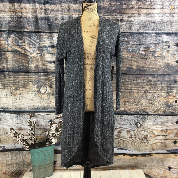 French Laundry Sweaters - French Laundry Soft Black & Gray Duster Cardigan